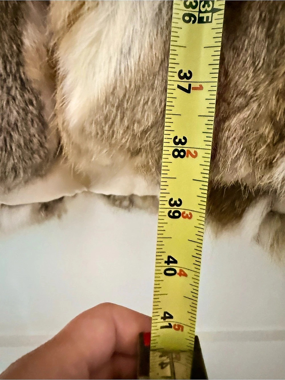 Multicolor Rabbit Fur Coat - Picture 9 of 9